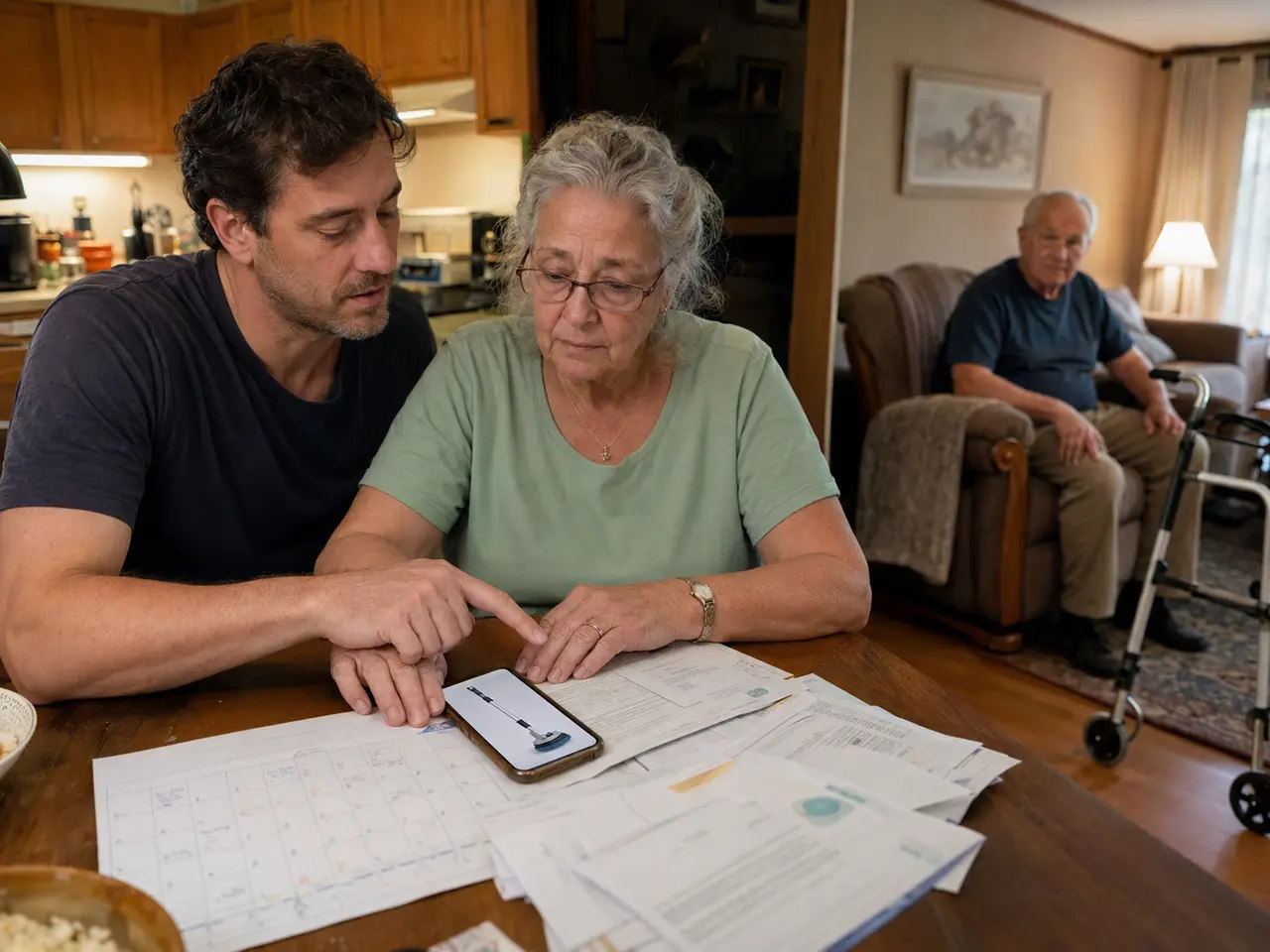 Caregiver reconnecting with the person and life they are protecting